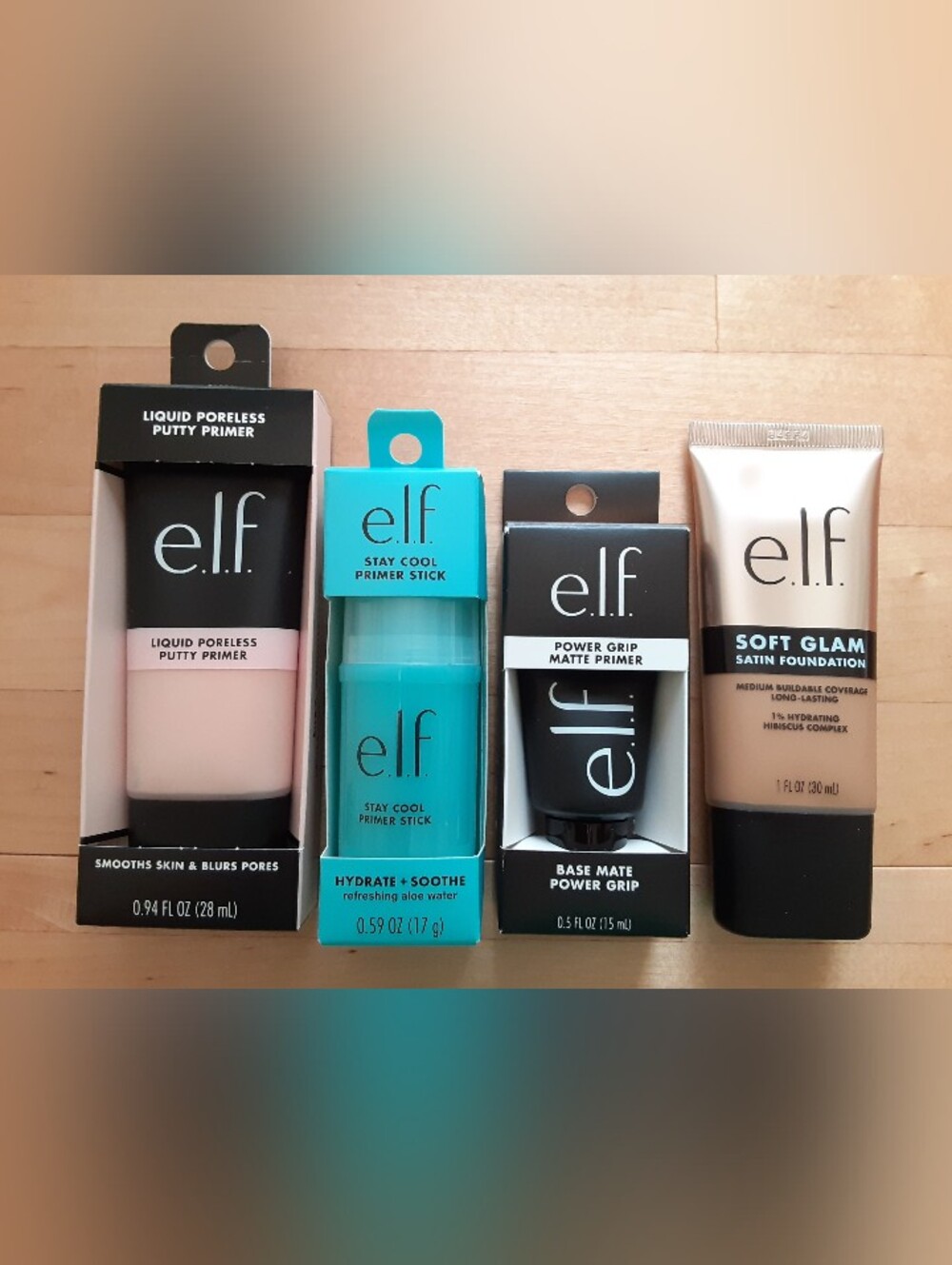 3 e.l.f. Primers + 1 e.l.f. Foundation